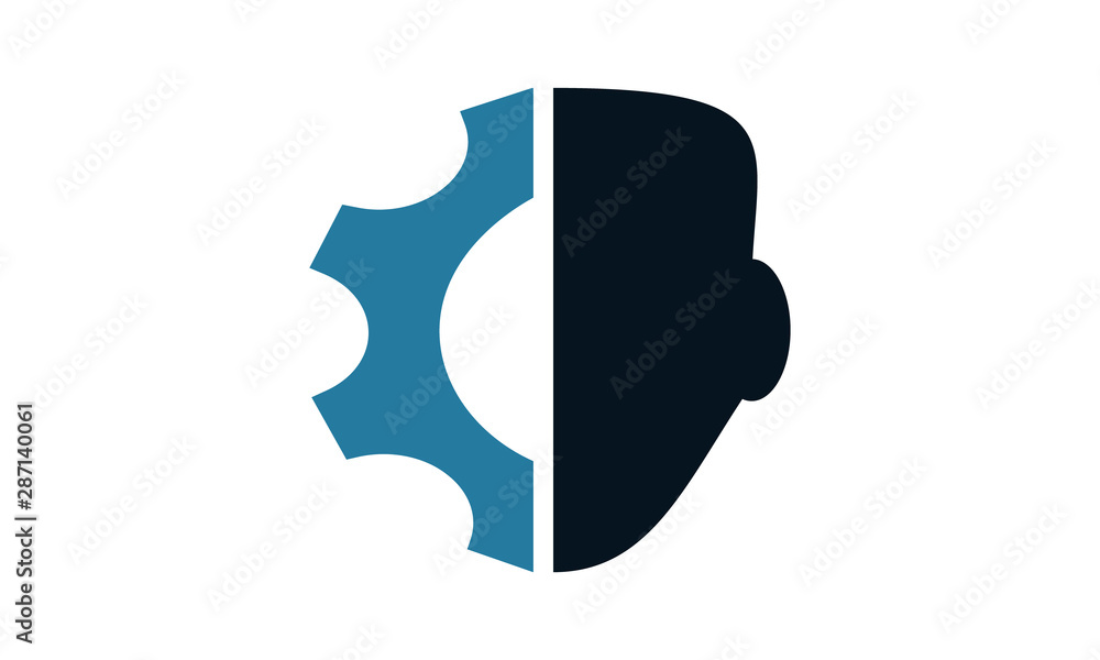 Poster thinking icon for problem-solving and idea generation