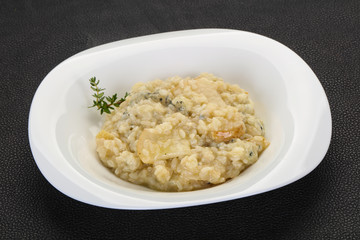 Risotto with pear and gorgonzola