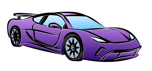 The Sketch of sports car. 