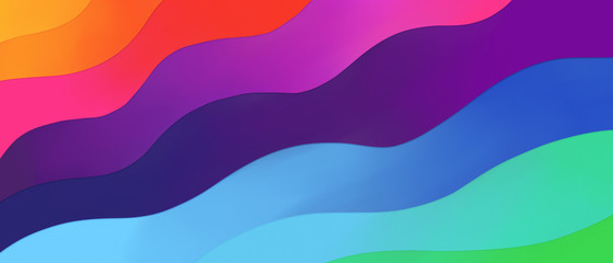 Colorful abstract wave line flowing background with paper texture