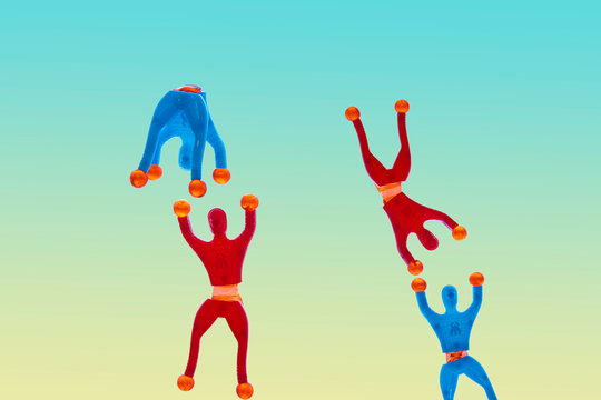 It shows the movement of the dolls made of rubber.