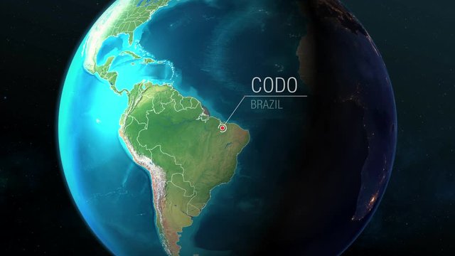 Brazil - Codo - Zooming from space to earth