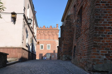 Fototapeta premium Sandomierz , rynek ,historyczny ,ulica, architektura, stary, gród, budowa, miasteczko, dom,