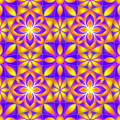 Seamless endless vector repeating multicolored bright ornament of different colors