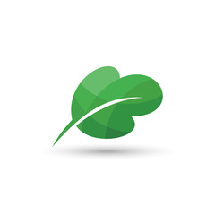 green leaf vector isolated white background,