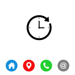 Time icon vector