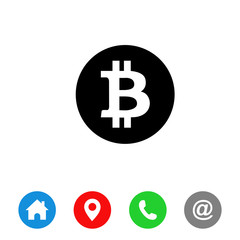 Bitcoin icon vector. symbol for web site Computer and mobile vector.