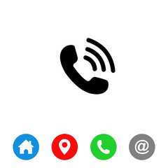 Call icon symbol vector. Mail Icon Symbols vector. symbol for web site Computer and mobile vector.