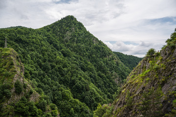 Landscape of the Carpathian Mountains, in Transylvania (Romania)