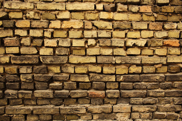 Old textured exterior brick wall surface background