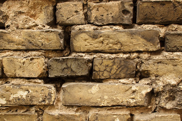 Old textured exterior brick wall surface background