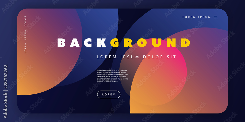 Poster abstract colorful minimal geometric pattern background template, gradient shapes composition, futuri