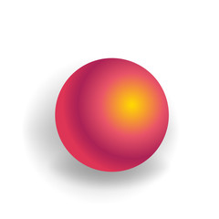 Sphere - One 3D geometric shape with holographic gradient isolated on white background vector