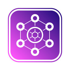Hexagonal science geometric icon. 