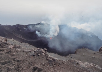 Fototapeta premium crater at Mount Stromboli
