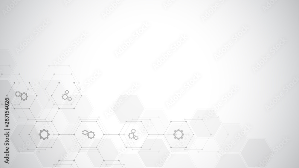 Aufkleber technology background with flat icons and symbols. concept and idea for internet of things, communic