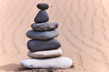A stone tower on the beach