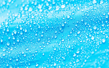 Raindrops on a tent as an abstract background