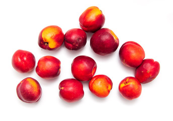 Ripe nectarine isolated on a white background