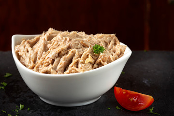 Bowl with creamy pork pate