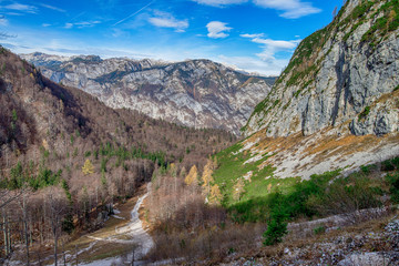 Triglav National Park in Slovenia at autumn