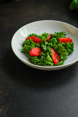 Healthy salad, tomato, lettuce leaf salad (mix micro greens, juicy snack) leaves mix. food background