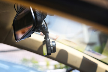 CCTV car camera for safety on the road accident.