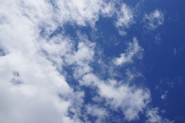blue sky, white clouds, background image