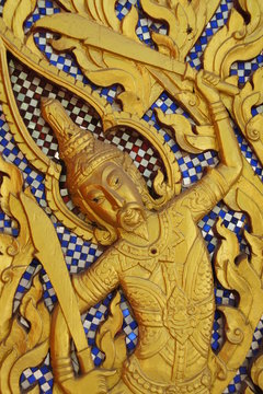 wood carving, angel image, background image