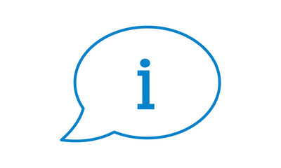 Chat and information icon for communication and support