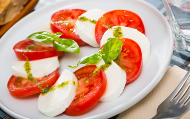 Fresh italian caprese salad