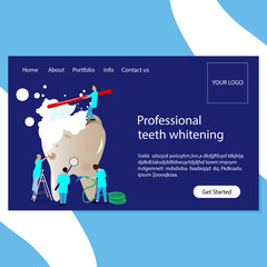 Teeth whitening and stomatology clinic website page
