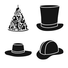 Isolated object of beanie and beret icon. Set of beanie and napper stock vector illustration.