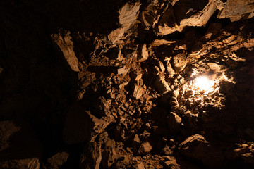abstract light in cave background