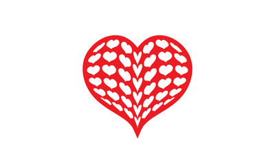 A beautiful heart that means love. Consists of little hearts.