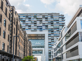Crane buildings of Cologne in the city