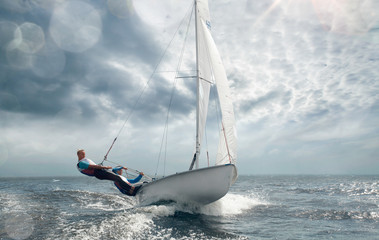 Sailing yacht race. Yachting. Sailing regatta.