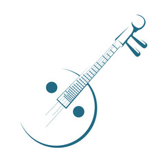 Naklejka premium Vector drawn stringed instrument. Isolated on white background.