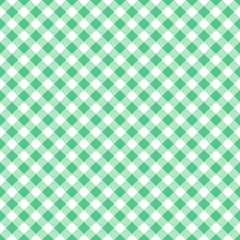 Vector seamless green classic table cloth texture with diagonal lines