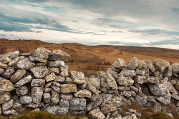 traditional dry stone construction in the countryside
