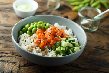 Salmon poke bowl