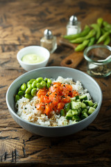 Salmon poke bowl