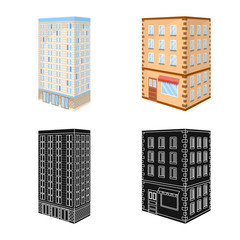 Vector design of construction and building icon. Set of construction and estate vector icon for stock.