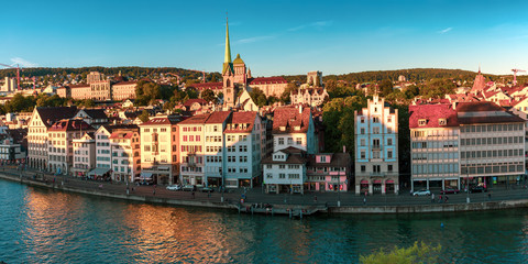 Fototapeta na wymiar Zurich, largest city in Switzerland