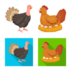 Isolated object of breeding and kitchen symbol. Set of breeding and organic vector icon for stock.