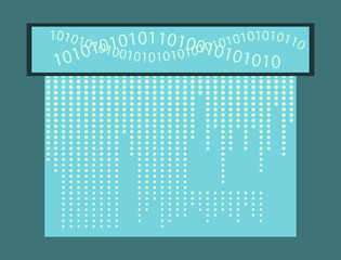 Abstract Technology Background. Binary Computer Code. Programming , Coding ,Hacker concept.