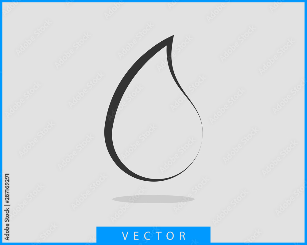 Poster drop water icon vector isolated design element