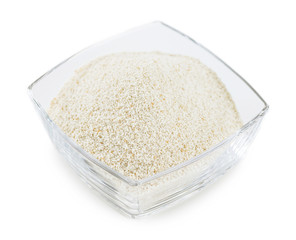 Some Breadcrumbs isolated on white (selective focus)