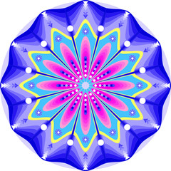 Purple mandala on white background