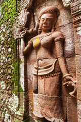 Ancient statue of a Khmer Apsara.